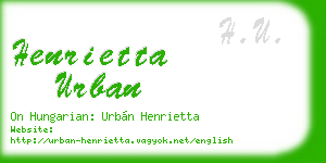 henrietta urban business card